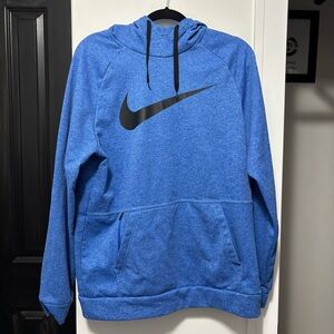 Nike Men's Heathered Blue Hoodie